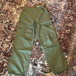 Women's Olive Cargo Pants with Utility Pockets